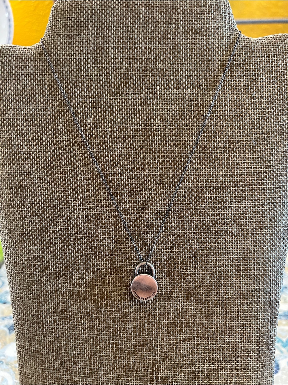 Tiffany & Co. Silver Padlock Pendant Necklace